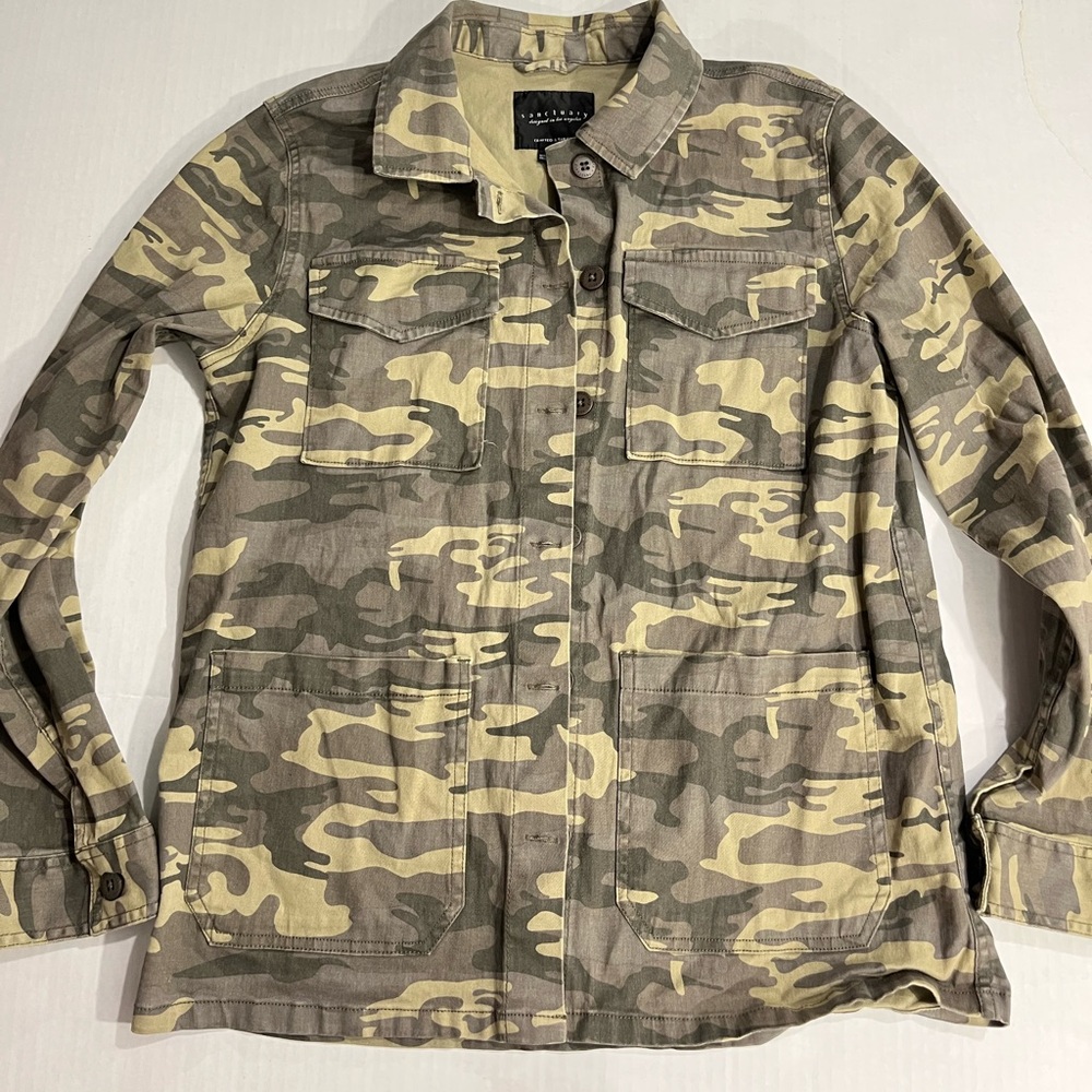 SANCTUARY GREEN CAMO BUTTON JACKET (a406) - Picture 2 of 12